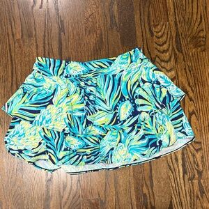 Lilly Pulitzer Blue and Yellow Mini Skirt